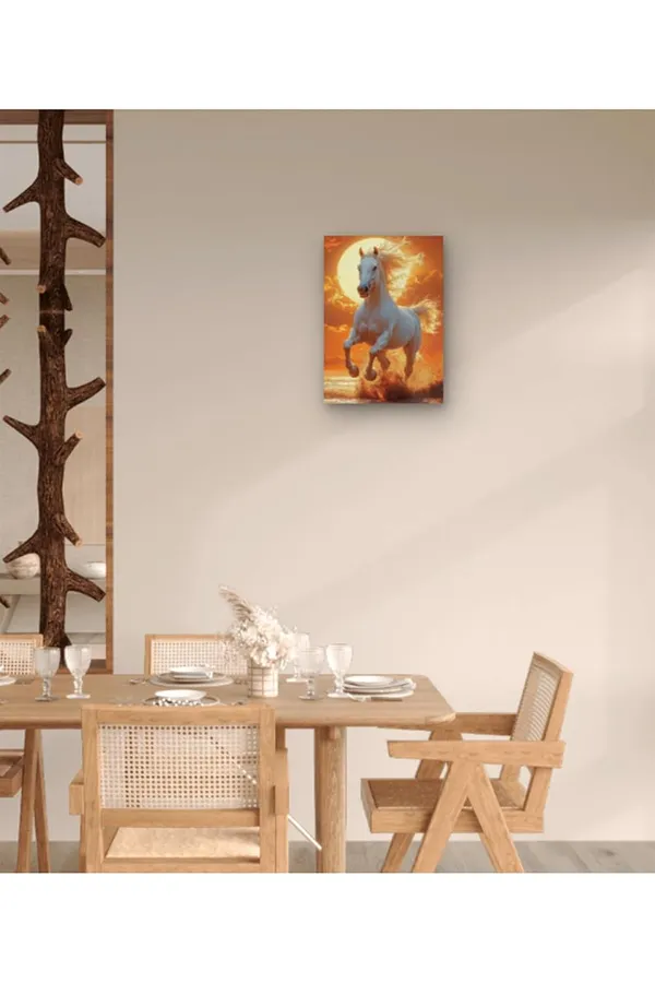 Multicolour_Running_Horse_Glossy_Metal_Wall_Art_Aluminum_Photo_Print_Home_Decor