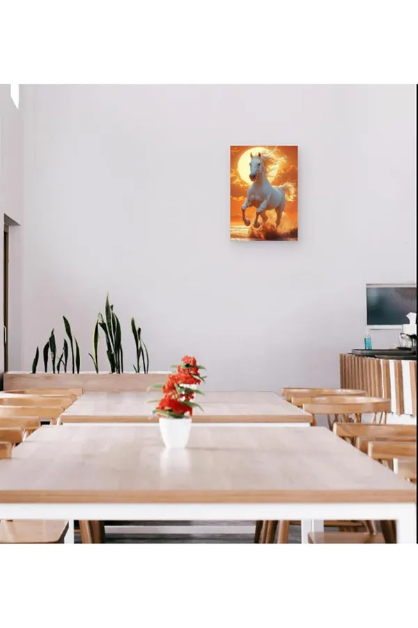 Multicolour_Running_Horse_Glossy_Metal_Wall_Art_Aluminum_Photo_Print_Home_Decor