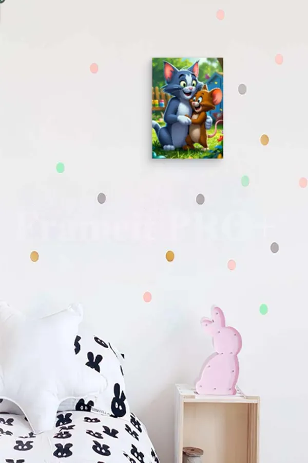 Multicolour_Tom_And_Jerry_Wall_Art_Glossy_Metal_Print_Kids
