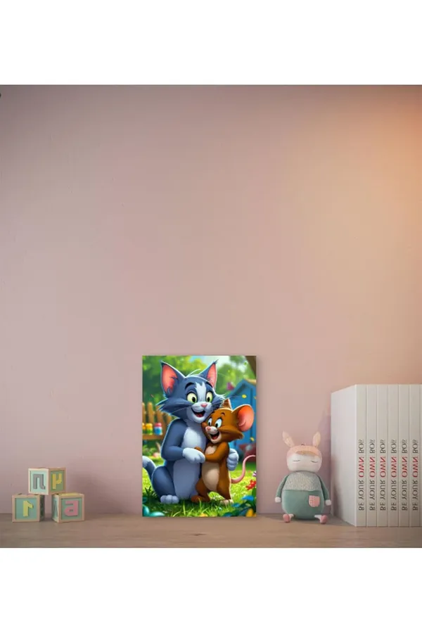 Multicolour_Tom_And_Jerry_Wall_Art_Glossy_Metal_Print_Kids