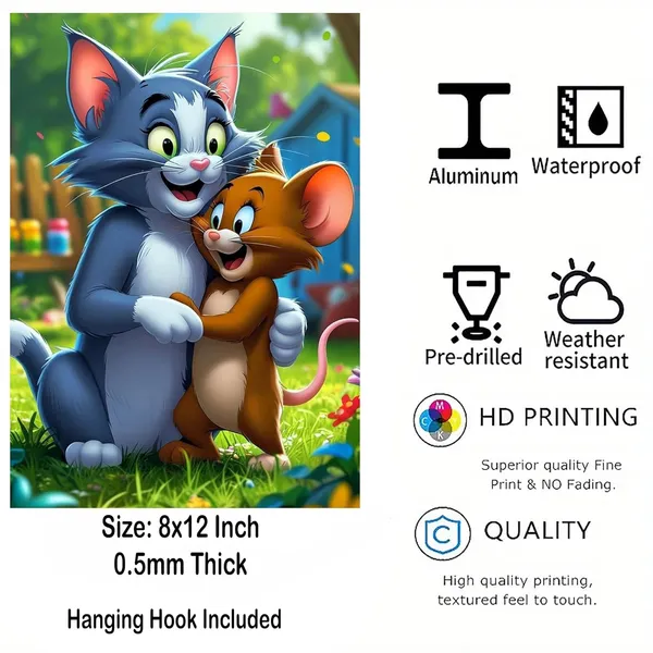 Multicolour_Tom_And_Jerry_Wall_Art_Glossy_Metal_Print_Kids