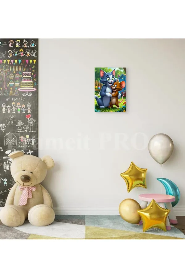 Multicolour_Tom_And_Jerry_Wall_Art_Glossy_Metal_Print_Kids