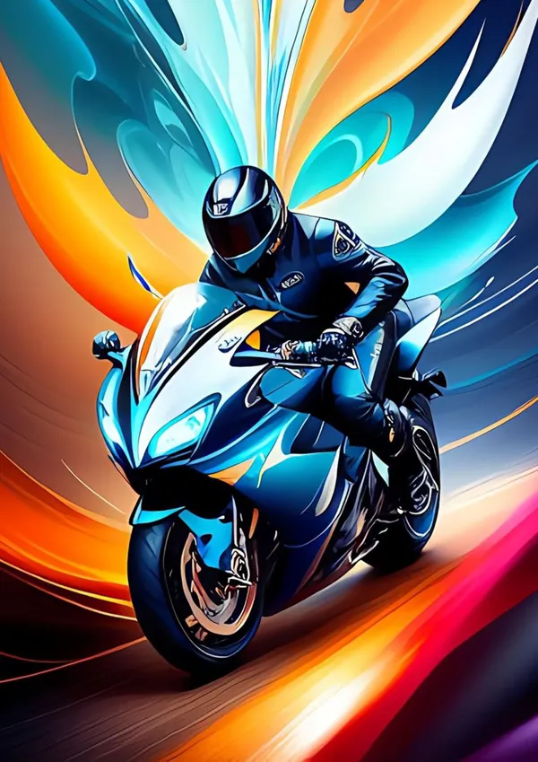 Multicolour_Bike_Ride_Glossy_Metal_Wall_Art_Hd_Aluminum_Photo_Print_Home_Decor