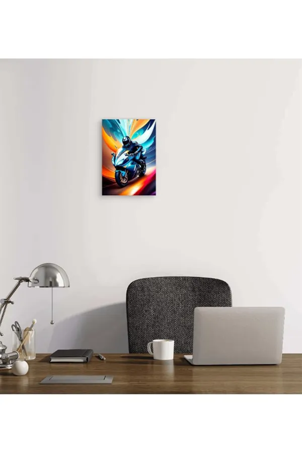 Multicolour_Bike_Ride_Glossy_Metal_Wall_Art_Hd_Aluminum_Photo_Print_Home_Decor
