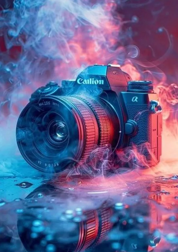 Multicolour_Camera_Metal_Wall_Art_Glossy_Aluminum_Photo_Print_Home_Decor