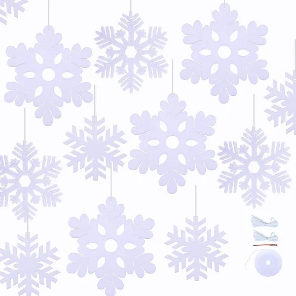 Grey_Felt_Snowflake_Ornaments_Hanging_White_Snowflakes_Home_Decor