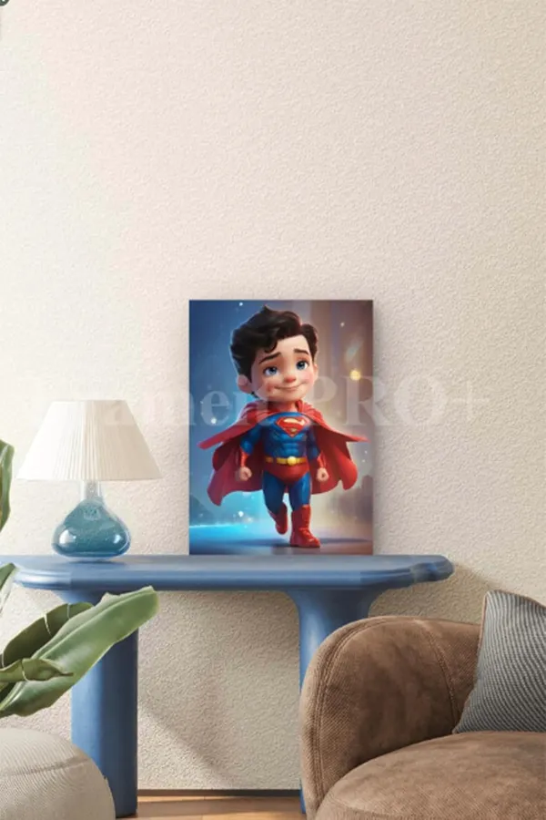 Multicolour_Supermen_Kid_Metal_Wall_Poster_Hd_Glossy_Aluminum_Print_Kids