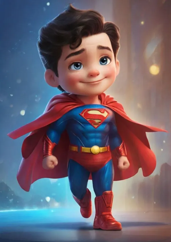 Multicolour_Supermen_Kid_Metal_Wall_Poster_Hd_Glossy_Aluminum_Print_Kids