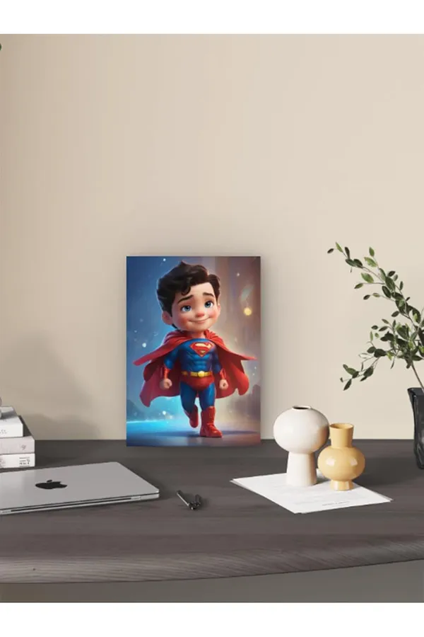 Multicolour_Supermen_Kid_Metal_Wall_Poster_Hd_Glossy_Aluminum_Print_Kids