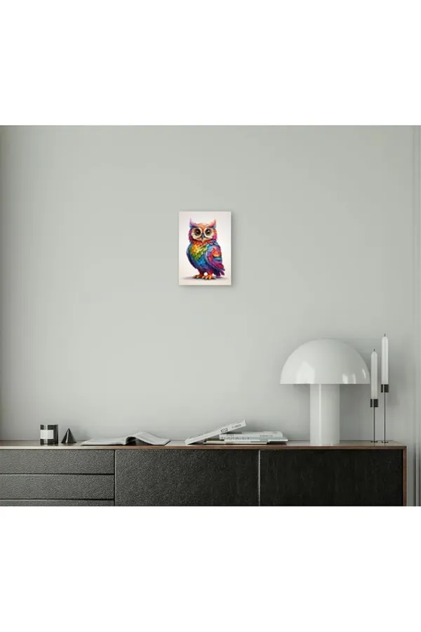 Multicolour_Multicolor_Owl_Glossy_Aluminum_Wall_Art_Rainbow_Metal_Print_Hd_Colorful_Artwork_Home_Decor