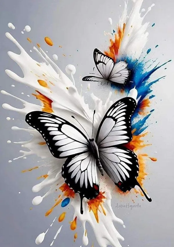 Multicolour_Butterfly_Glossy_Aluminum_Wall_Art_Design_Metal_Print_Home_Decor