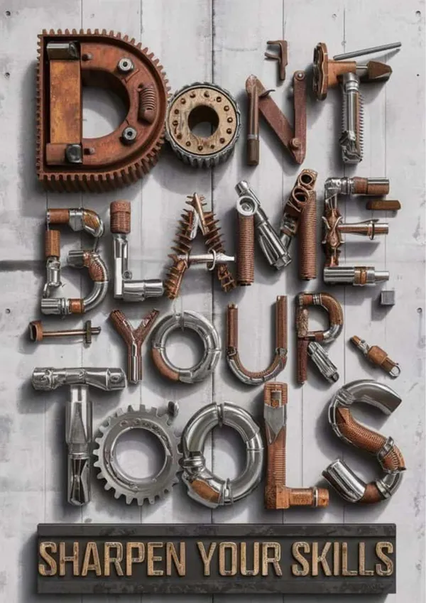 Multicolour_Do_T_Blame_Your_Tools_Glossy_Metal_Wall_Art_Home_Decor