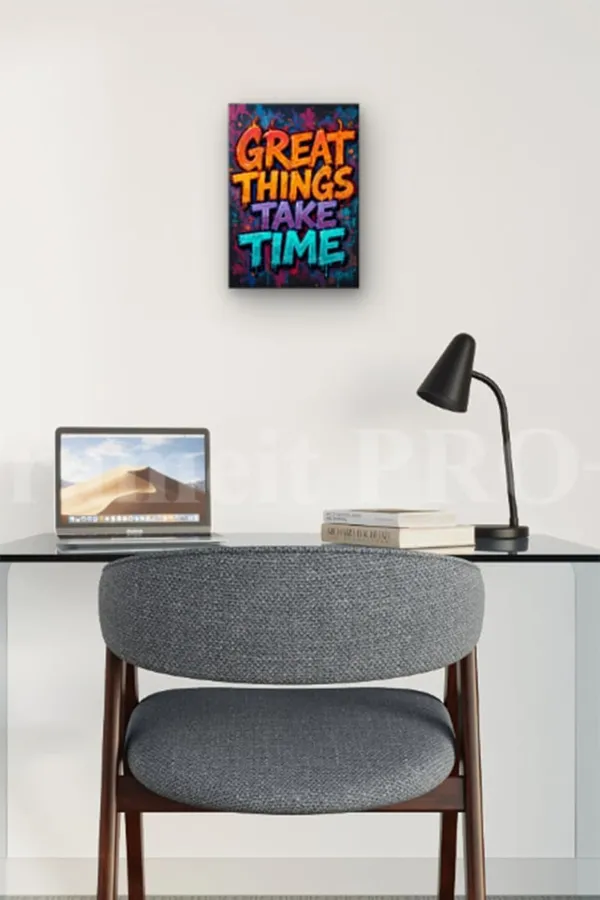 Multicolour_Great_Things_Take_Time_Quote_Urban_Graffiti_Motivational_Metal_Wall_Art_Glossy_Hd_Aluminum_Poster_Home_Decor