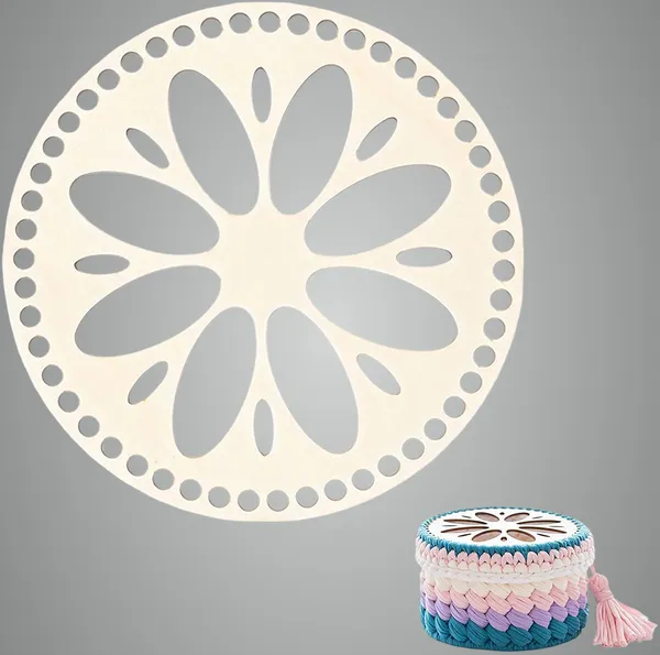 Beige_Crochet_Basket_Base_Wooden_Basket_Bottoms_Diy_And_Craft