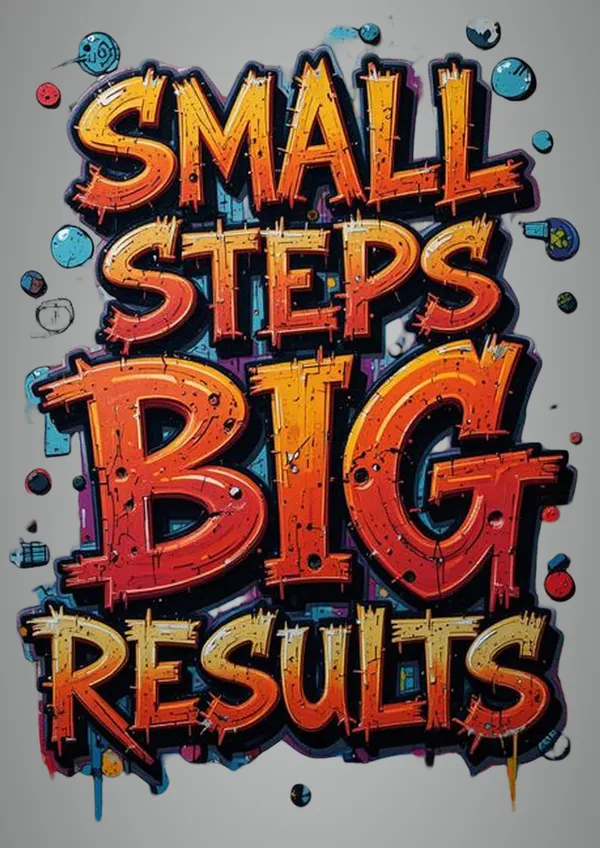 Multicolour_Small_Steps_Big_Results_Metal_Wall_Art_X_Cm_Home_Decor