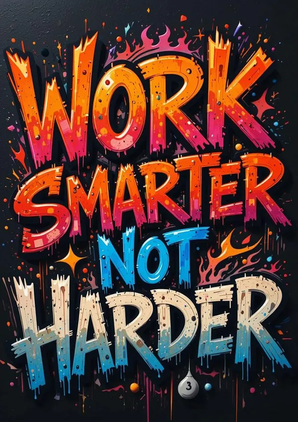 Multicolour_Work_Smarter_Not_Harder_Metal_Wall_Art_Home_Decor