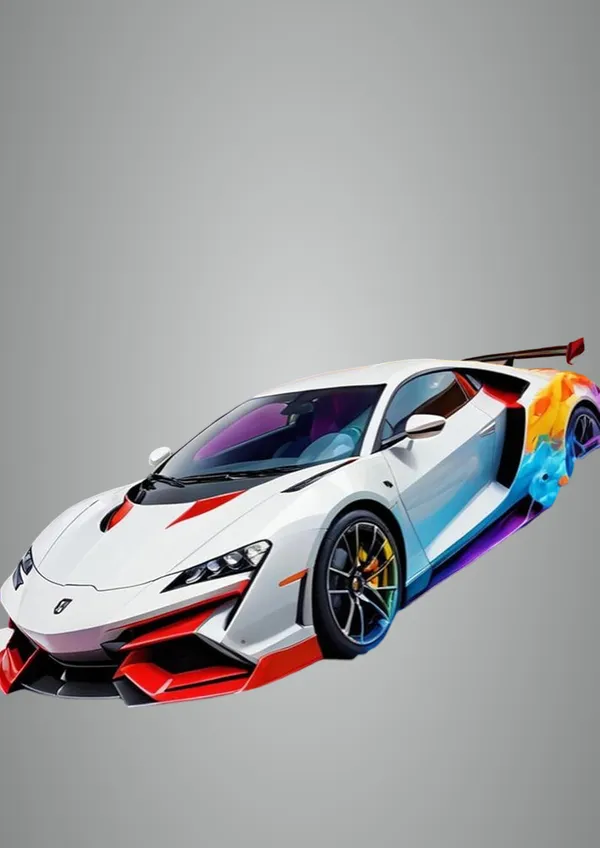 Multicolour_Super_Car_Metal_Wall_Art_Home_Decor