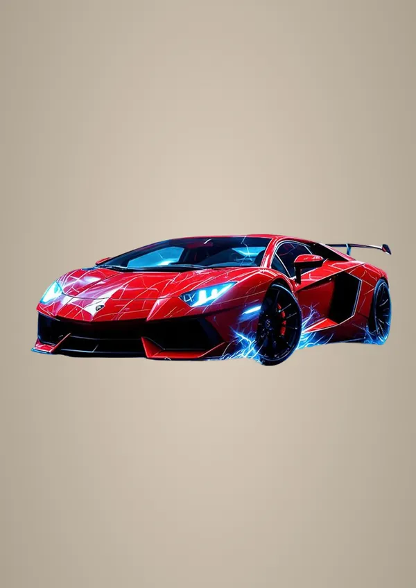 Multicolour_Lamborghini_Car_Metal_Wall_Art_Home_Decor