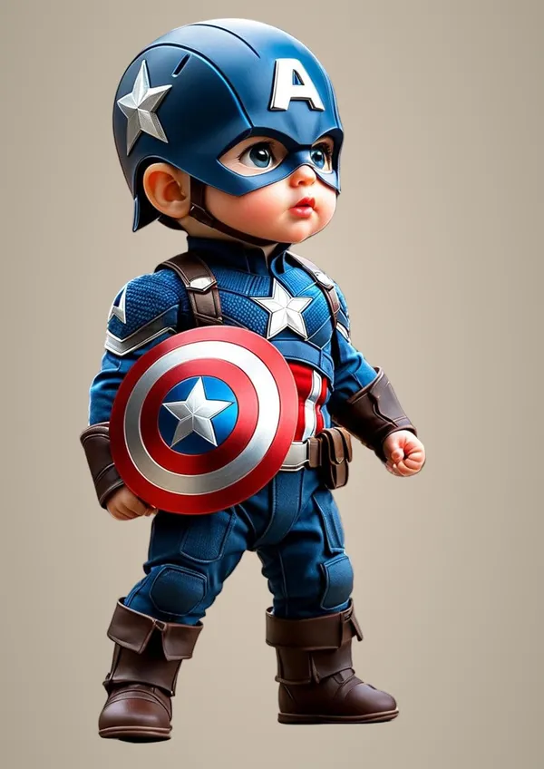Multicolour_Captain_America_Baby_Wall_Poster_Cm_Baby