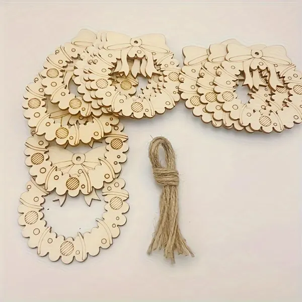 Beige_Cm_Wooden_Christmas_Wreath_Diy_Paintable_Ornaments_Diy_And_Craft
