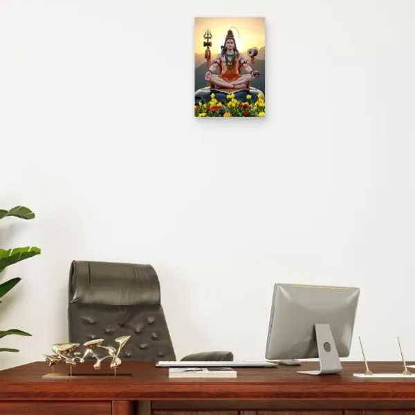 Multicolour_Lord_Shiva_Wall_Art_Metal_Poster_Glossy_Aluminum_Photo_Print_Home_Decor