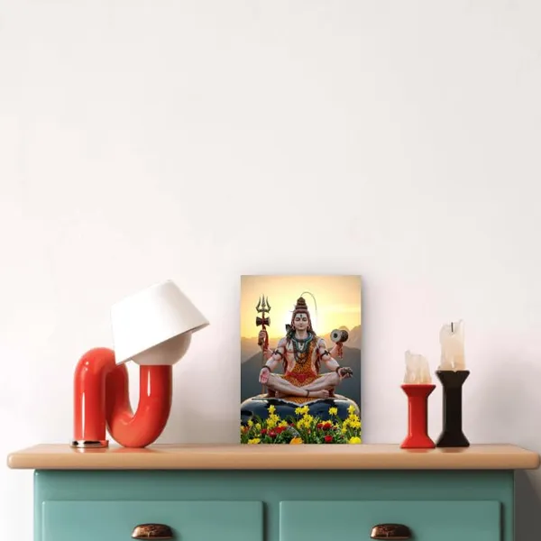 Multicolour_Lord_Shiva_Wall_Art_Metal_Poster_Glossy_Aluminum_Photo_Print_Home_Decor
