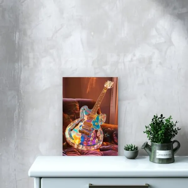 Multicolour_Glossy_Aluminum_Guitar_Wall_Art_Print_Home_Decor