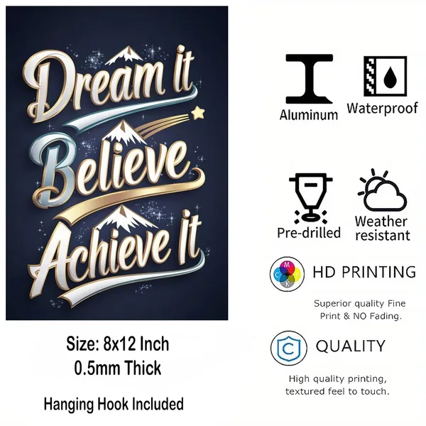 Multicolour_Dream_It_Believe_Achieve_It_Metal_Wall_Art_Motivational_Quote_Aluminum_Photo_Print_Home_Decor