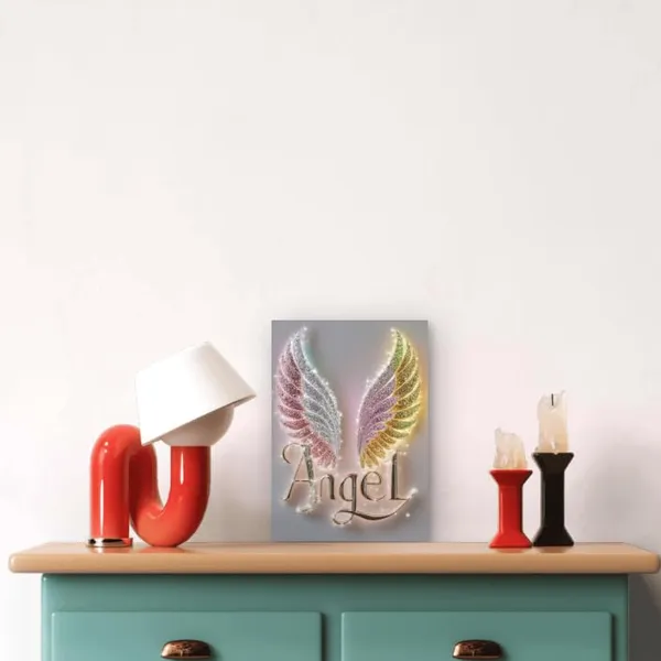 Multicolour_Angel_Wings_Metal_Wall_Art_Glossy_Aluminum_Photo_Print_Home_Decor