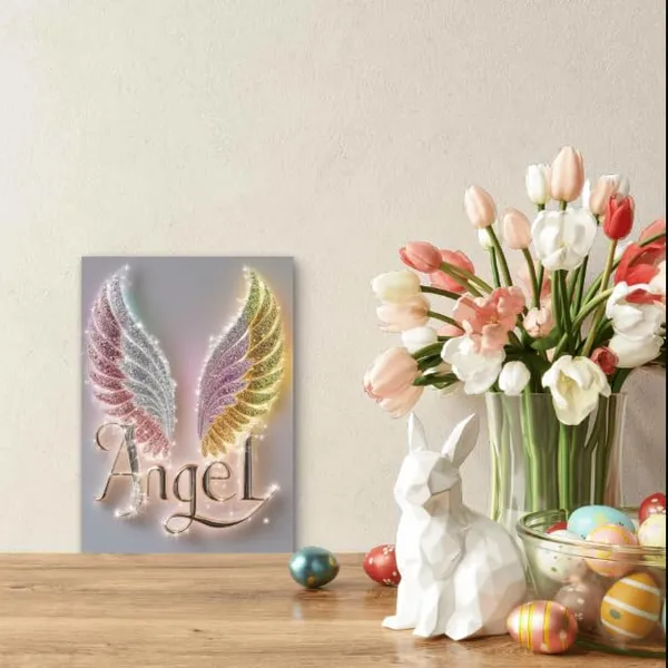 Multicolour_Angel_Wings_Metal_Wall_Art_Glossy_Aluminum_Photo_Print_Home_Decor