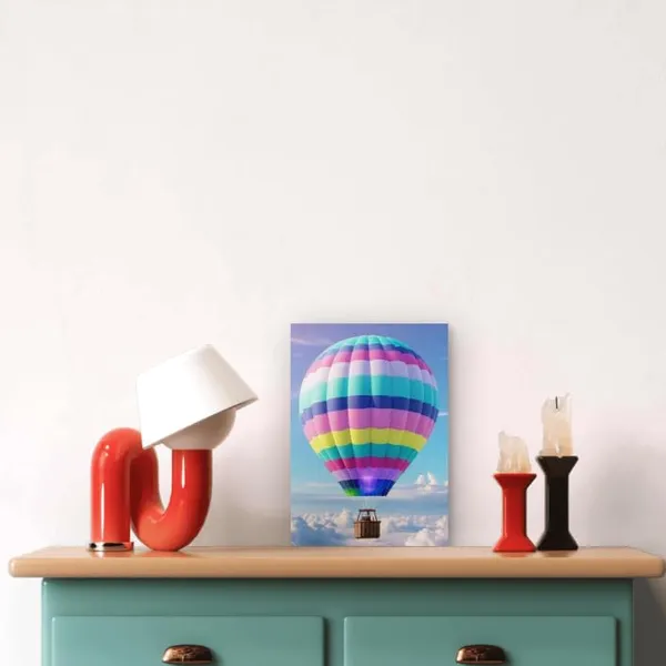 Multicolour_Hot_Air_Balloon_Wall_Art_Print_Metal_Photo_Frame_Home_Decor
