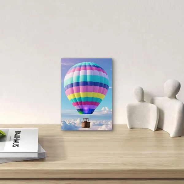 Multicolour_Hot_Air_Balloon_Wall_Art_Print_Metal_Photo_Frame_Home_Decor