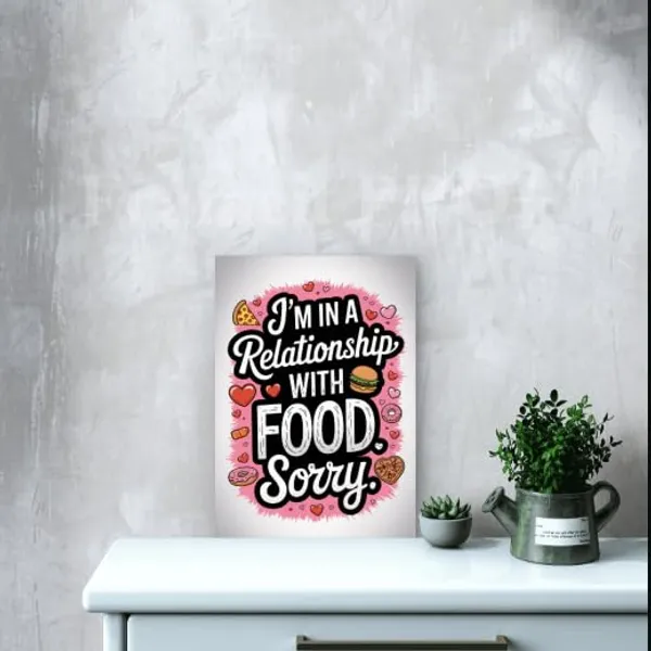 Multicolour_Funny_Food_Quote_Glossy_Metal_Wall_Art_Home_Decor
