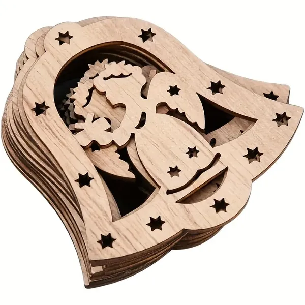 Beige_Wooden_Christmas_Bell_Ornaments_Star_Cutout_Diy_Hanging_Pendants_Kids