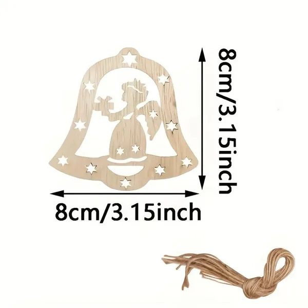 Beige_Wooden_Christmas_Bell_Ornaments_Star_Cutout_Diy_Hanging_Pendants_Kids