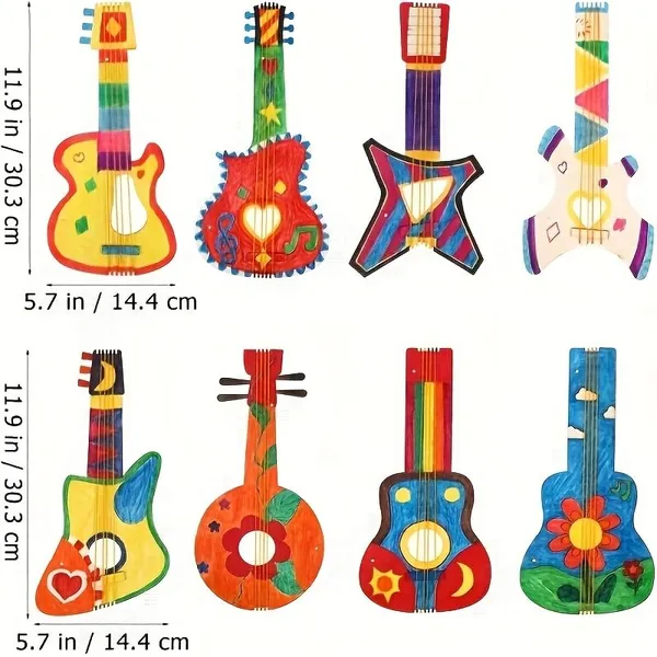 Beige_Unfinished_Wooden_Guitars_Craft_Kit_Kids