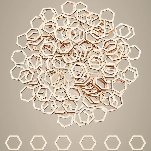 Beige_Hexagon_Wood_Linking_Rings_Diy_And_Craft