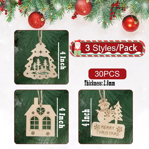 Beige_Wooden_Christmas_Decorations_Xmas_Tree_Hanging_Ornaments_General