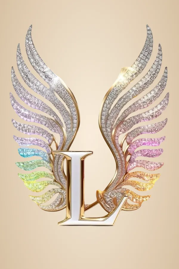 Multicolour_Letter_L_Wings_Design_Metal_Wall_Art_Cm_Glossy_Aluminum_Photo_Print_Home_Decor