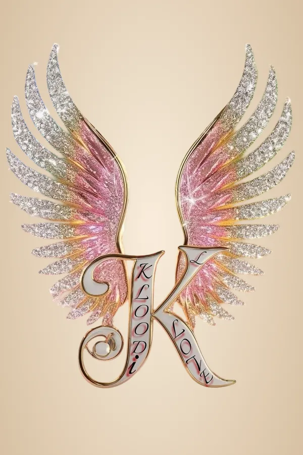 Multicolour_Letter_K_Wings_Design_Metal_Wall_Art_Cm_Glossy_Aluminum_Photo_Print_Home_Decor