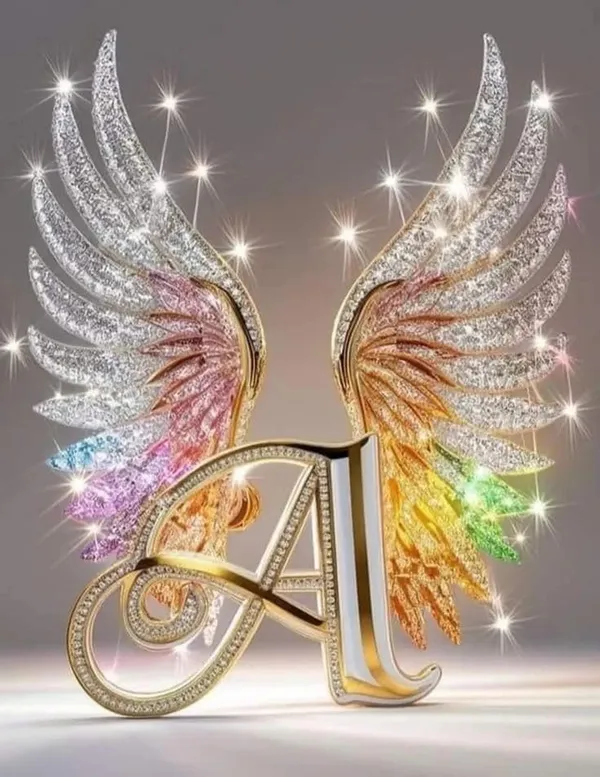 Multicolour_Glossy_Metal_Wall_Art_Letter_A_Home_Decor
