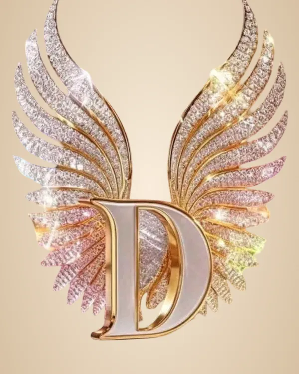 Multicolour_Glossy_Metal_Wall_Art_D_Letter_Wings_Design_Cm_Home_Decor
