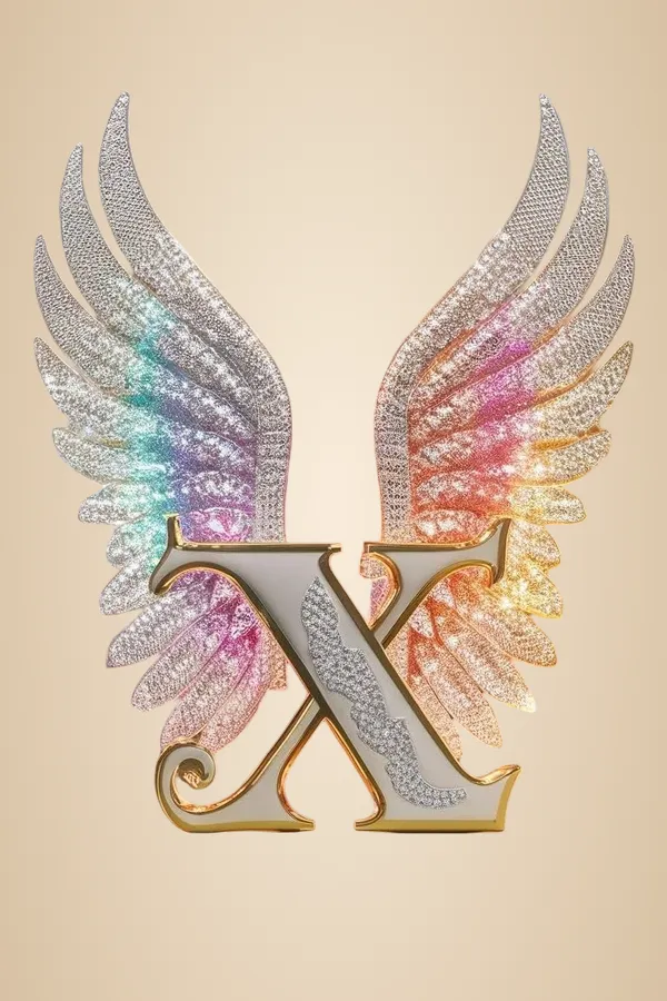 Multicolour_Glossy_Metal_Wall_Art_Letter_Wings_Design_Cm_Home_Decor