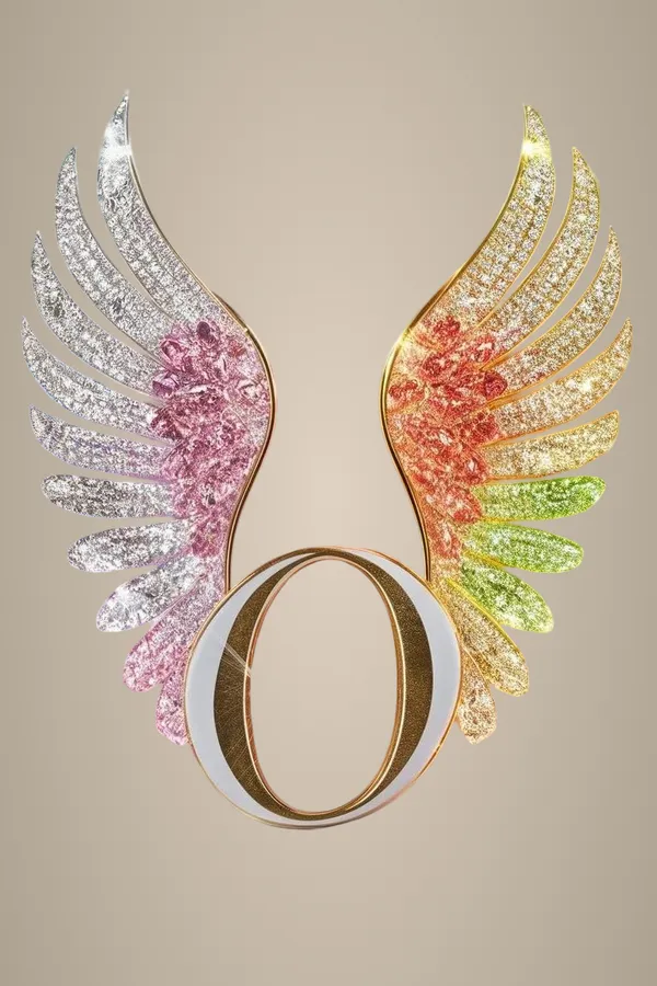 Multicolour_Glossy_Metal_Wall_Art_O_Letter_Wings_Design_Cm_Home_Decor