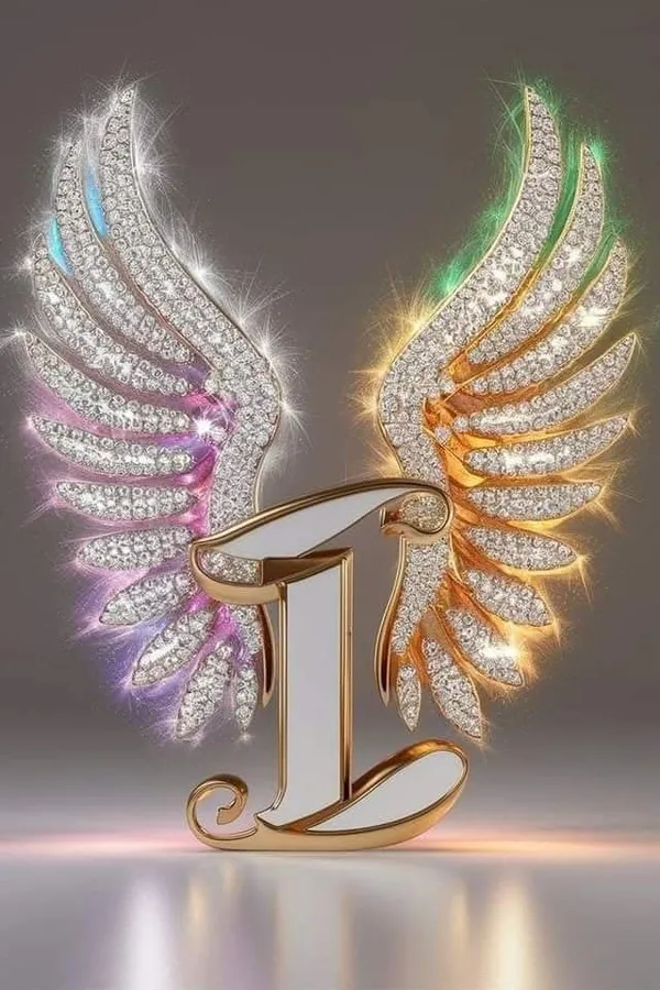 Multicolour_Letter_I_Wings_Design_Glossy_Aluminum_Photo_Print_Cm_Home_Decor