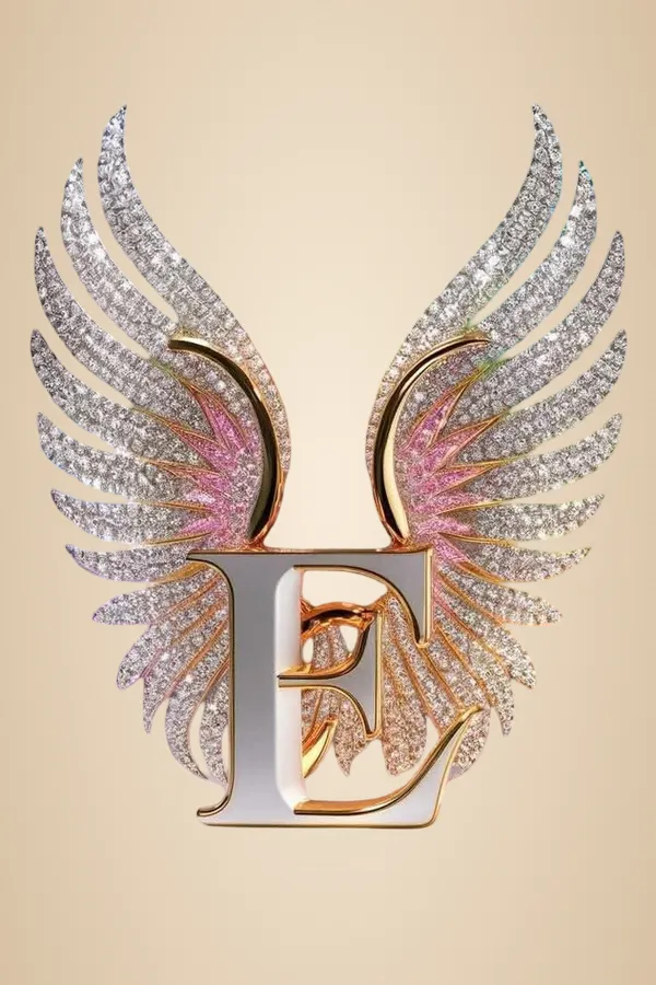 Multicolour_Glossy_Metal_Wall_Art_E_Letter_Wings_Design_Cm_Home_Decor