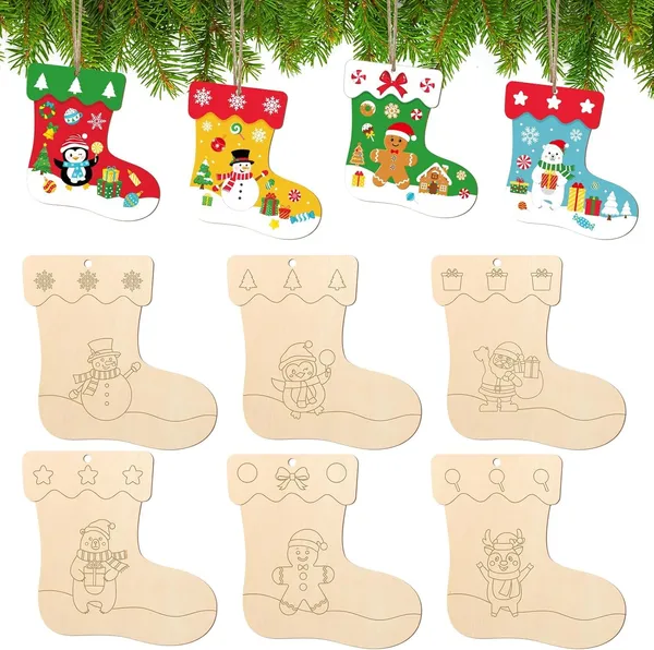 Beige_Wooden_Christmas_Stocking_Ornaments_To_Paint_Diy_Unfinished_Wood_Crafts_Kids
