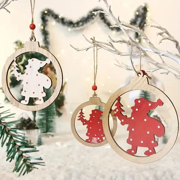 Beige_Wooden_Santa_Claus_Christmas_Ornaments_Diy_And_Craft