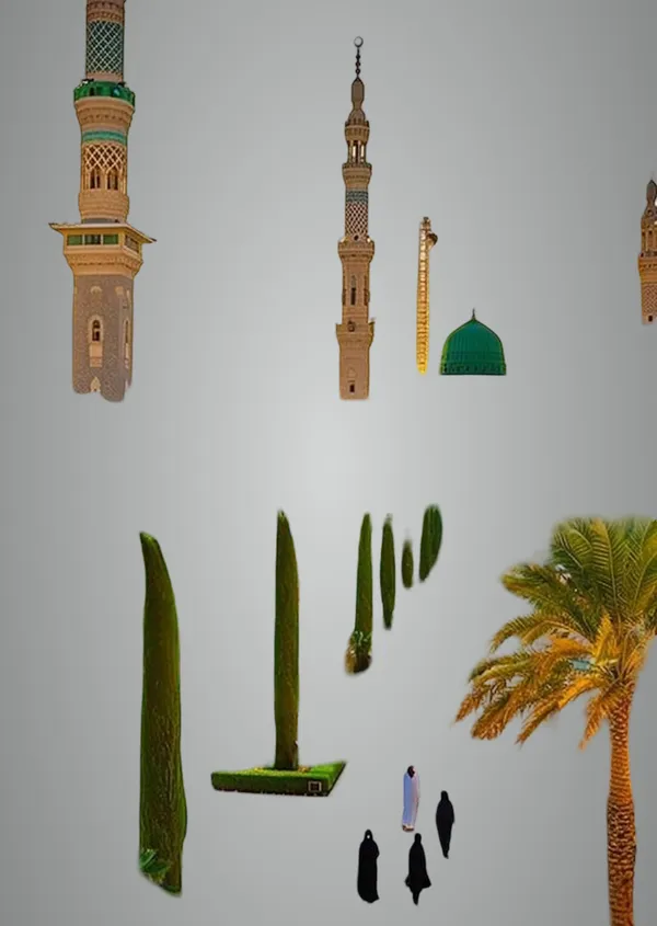 Multicolour_Madina_Sharif_Islamic_Wall_Art_Metal_Print_X_Home_Decor