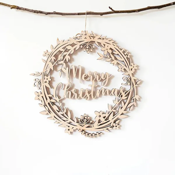 Beige_Wooden_Merry_Christmas_Floral_Wreath_Home_Decor